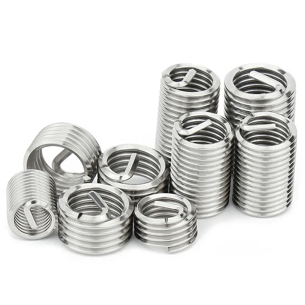 M1.6 M2 M2.5 -M24 Stainless Steel Thread Inserts Coiled Wire Helical Screw Bushing Sleeve Thread Repair Insert Support Customize