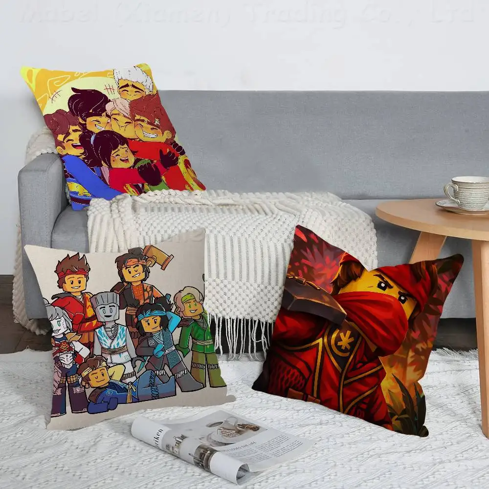 Anime Ninjago Kissenbezug für Schlafzimmer und Wohnzimmer-Sofa, Dekorativer Kissenbezug