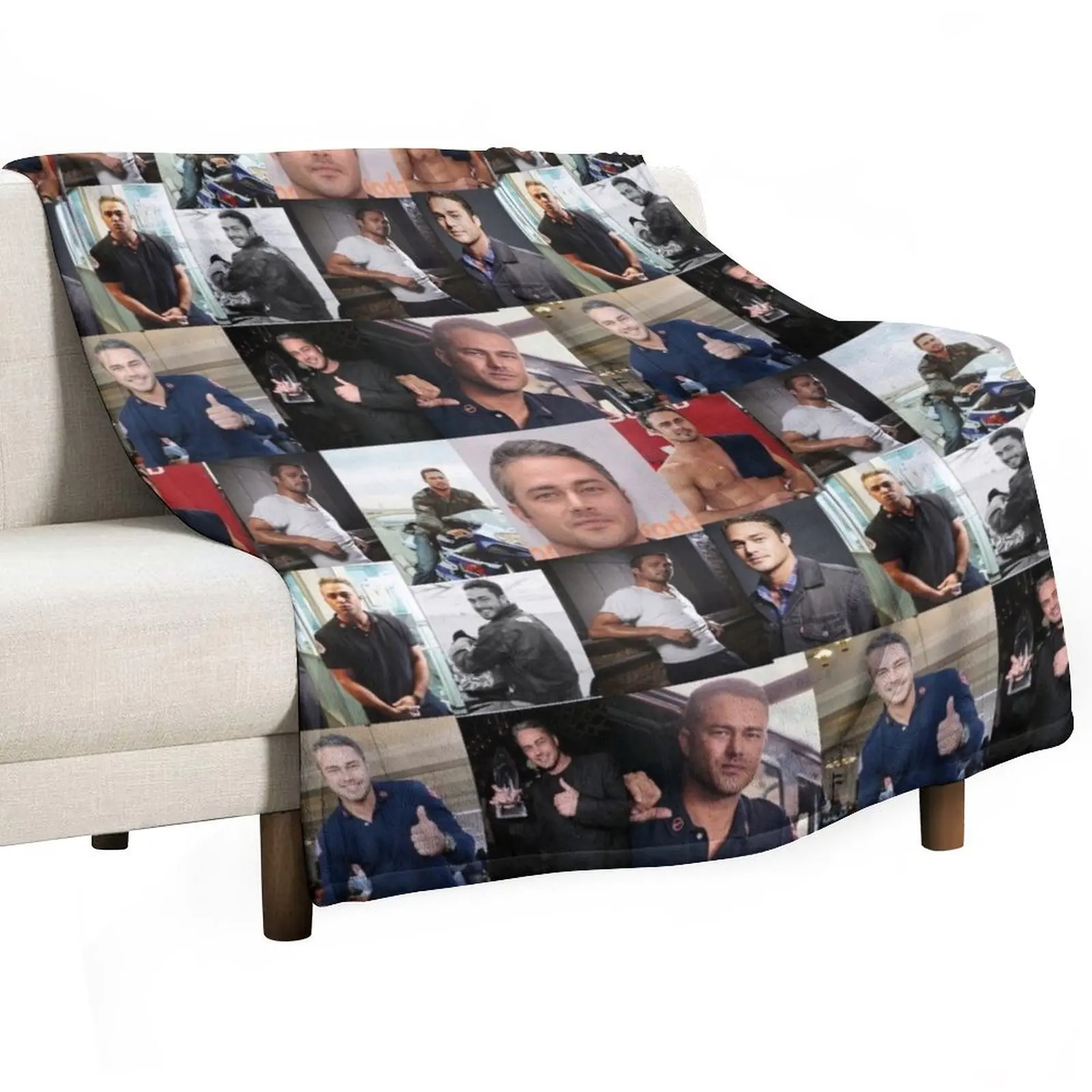 Taylor Kinney or Kelly severide Throw Blanket Decoratives Hairy Blankets