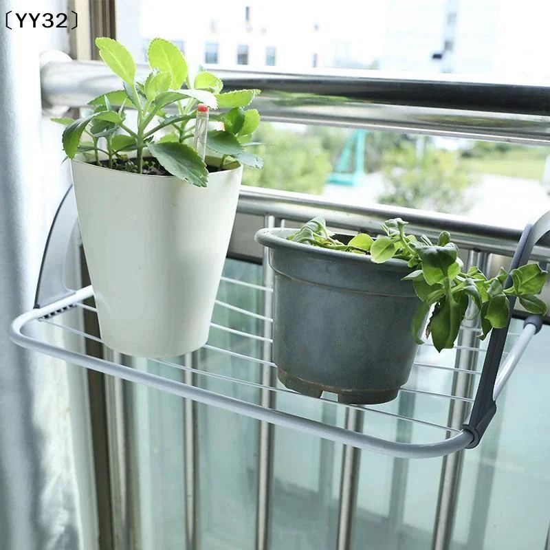 Expandable Window Sill Clothes Drying Rack Foldable Balcony Laundry Hanger Iron Shoe Towel Dryer〔YY32〕