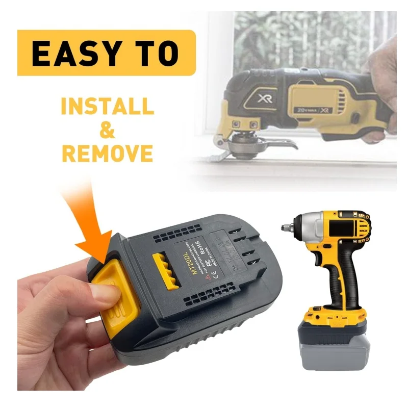 18v-20v Power Electric Drill Tool Battery Adapter Compatible MT20DL for Makita 18v Lithium Battery Convert to for Dewalt
