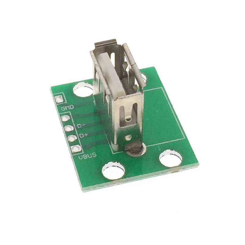 5 Pcs Verticale Vrouwelijke Seat Met Pcb Een Type USB2.0 Datakabel Transfer Is Gesoldeerd Converter Plaat 2.54mm Afstand