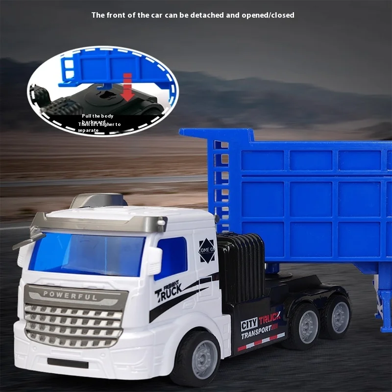 RC สีแดงรีโมทคอนโทรลของเล่นรถบรรทุกเด็กขนส่งวิศวกรรมยานพาหนะรุ่นรถเด็ก Heavy Duty จําลอง Cargo ของขวัญ