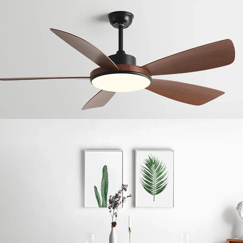 56 Inch Modern Ceiling Fan with Llight Restaurant Living Room Simplicity Mute Remote Control for bedroom,living room110V 220V