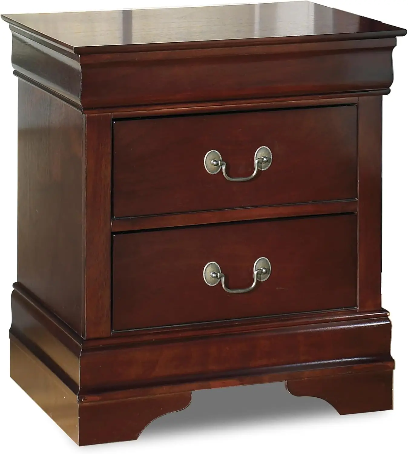 

Design by Ashley Alisdair Traditional 2 Drawer Nightstand, 23.75' Tall, Dark Brown