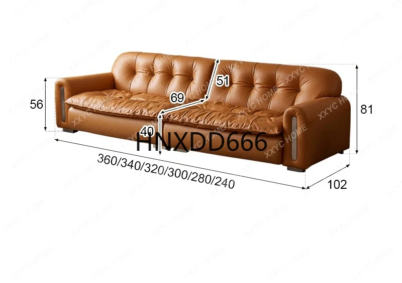 

Итальянский ретро-стиль, масляный воск, кожаный прямой ряд, диван для гостиной, первый слой, диван из воловьей кожи