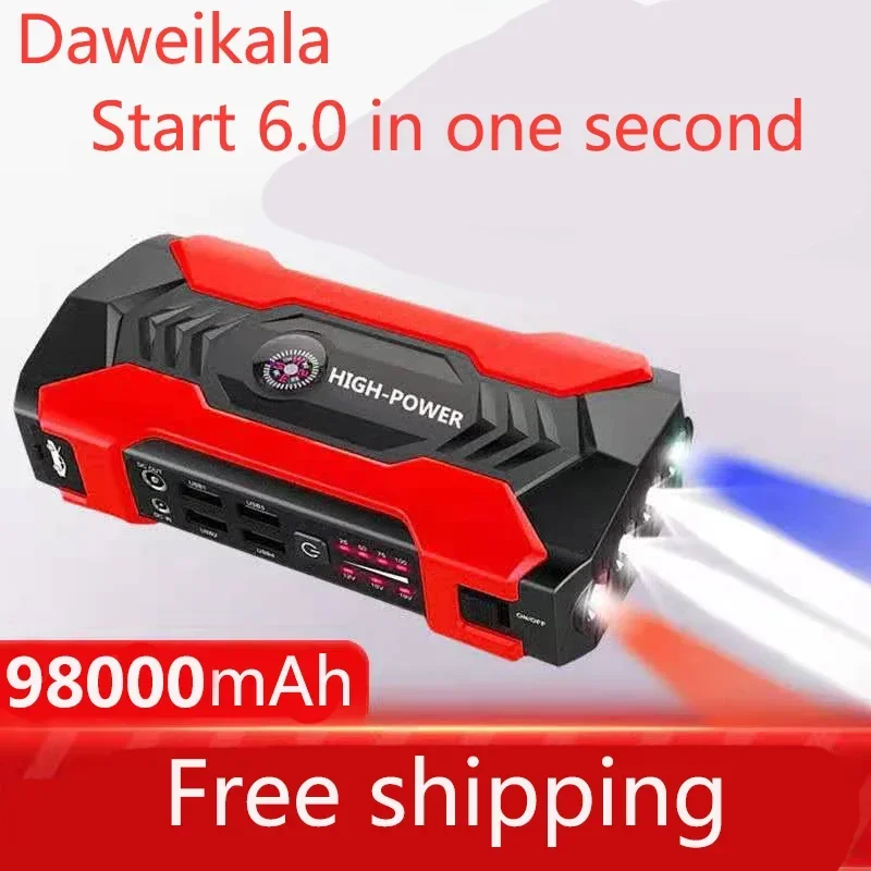 Car Jump Starter Starting Device Battery Power Bank 12V98000mAh Jumpstarter Auto Buster Emergency Booster Car Charger Jump Start