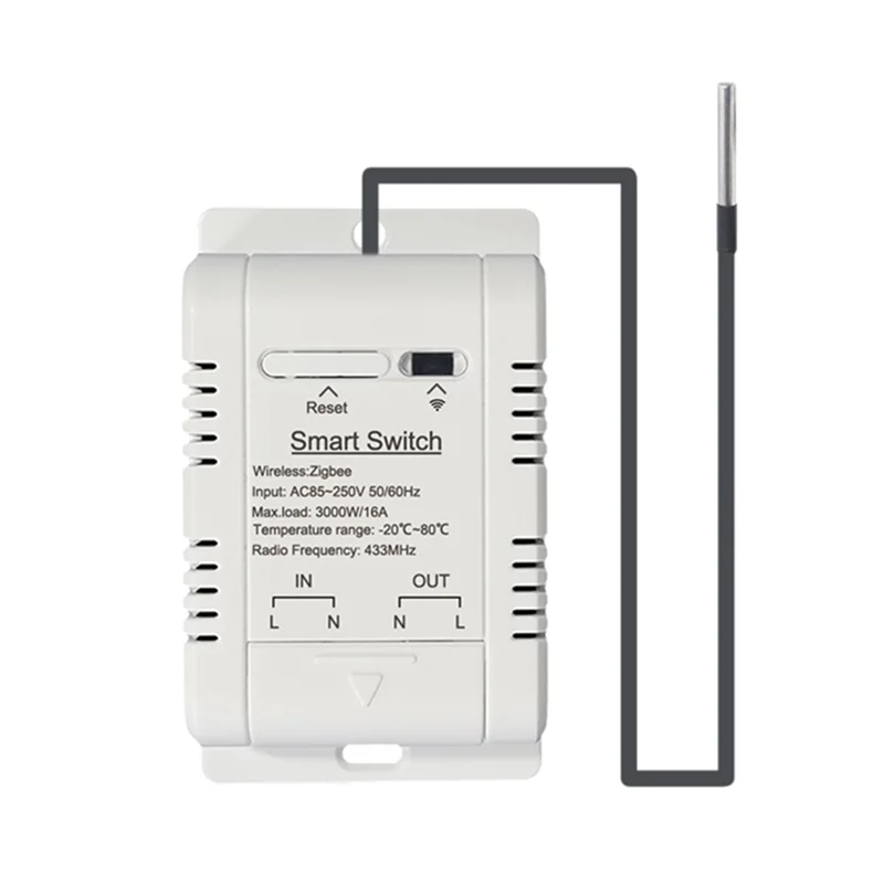 B24B Wifi Smart Temperature Switch With 1M Sensor Ewelink 16A Temperature Switch Supports Voice Control