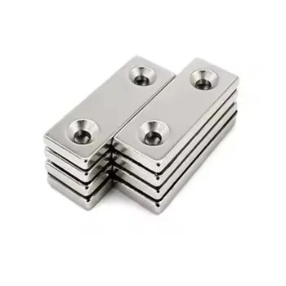 N35 50x10x5-5 40x10x5-5 50x15x5-5 50x20x5-5 with Holes Magnets Office Whiteboard  Diy Neodymium Fridge Tool Strorage DIY Screw