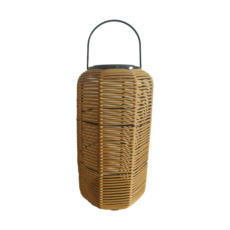 

imitation rattan weaving imitation bamboo weaving old lanterns outdoor garden atmosphere projection lights hanging lights
