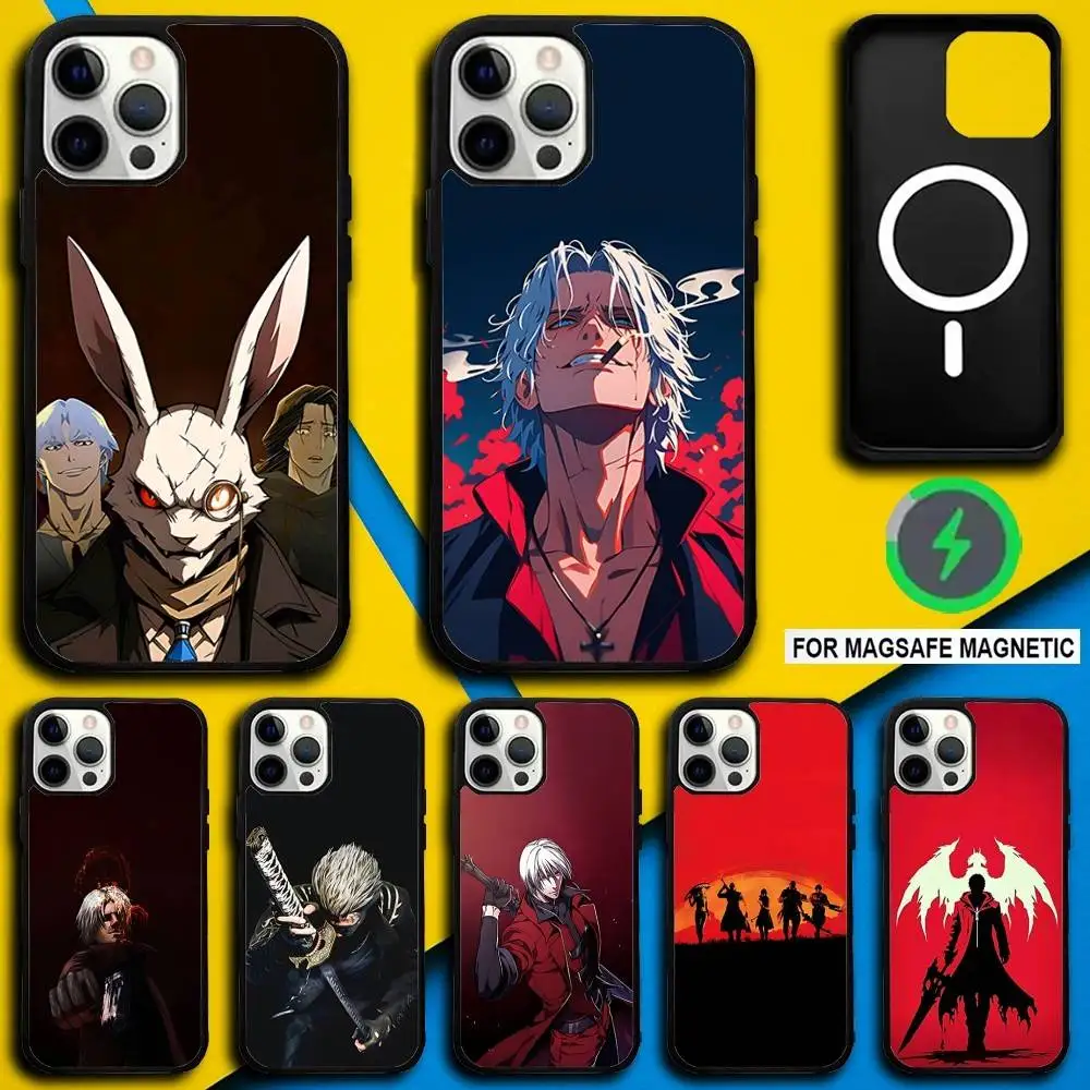

D-Devil May Game Cry Phone Case For iPhone 16,15,14,13,12,11,Pro,Max,Plus,Mini,SE4,E Magnetic Magsafe Wireless Charging
