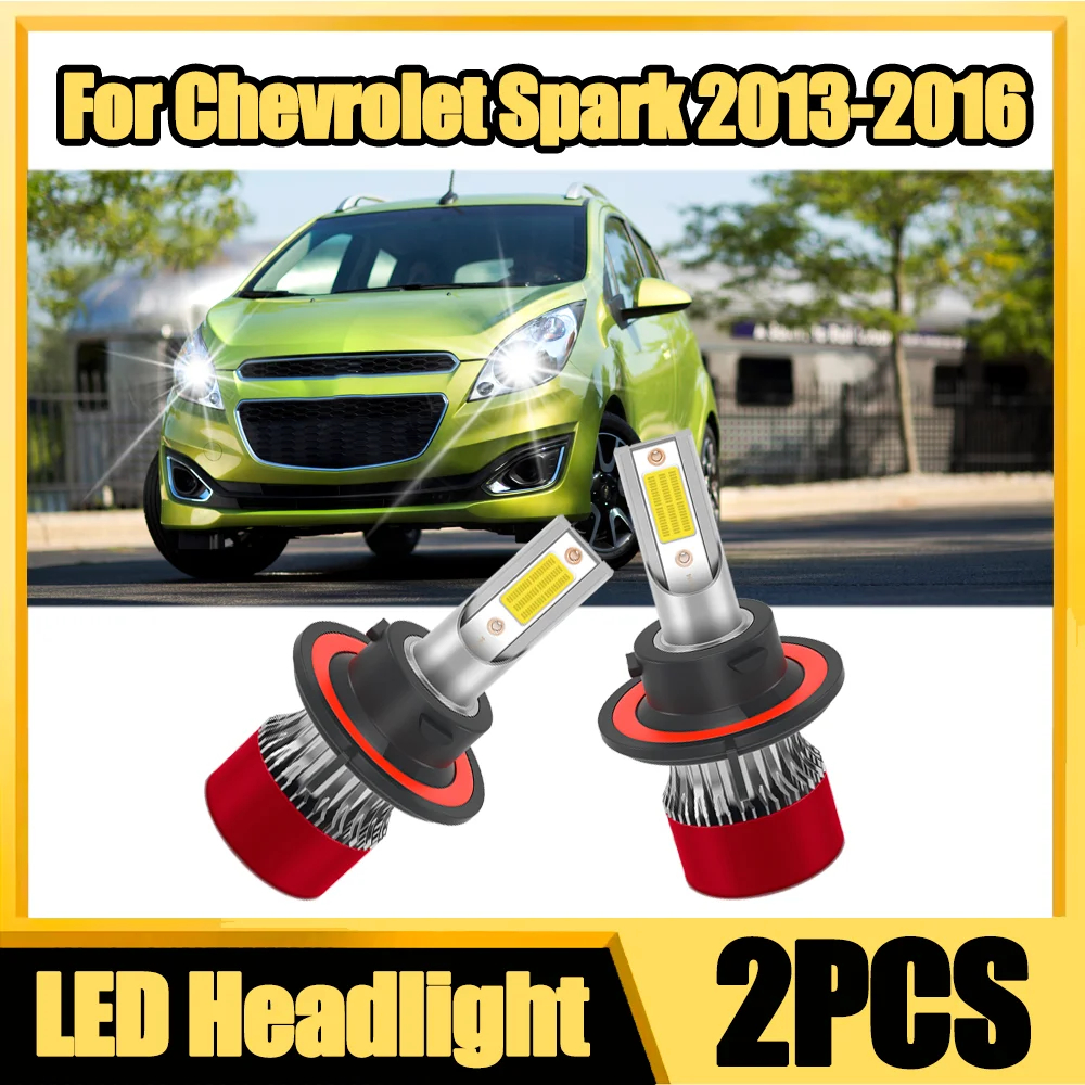 

2 шт., 6000K, белый свет, 150 Вт, 30000 лм, мощные автомобильные светодиодные фары Turbo, 12 В, 24 В, для Chevrolet Spark 2013, 2014, 2015, 2016 гг.