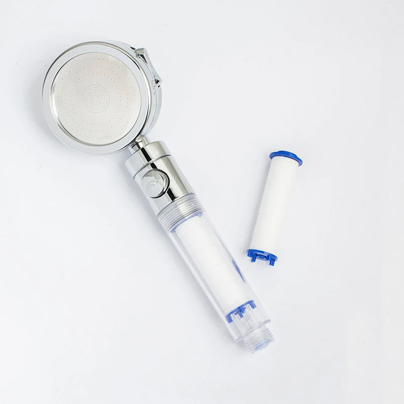 Cabeça de chuveiro com filtro de algodão PP filtra impurezas como arquivos de areia, ferro e metais pesados na água