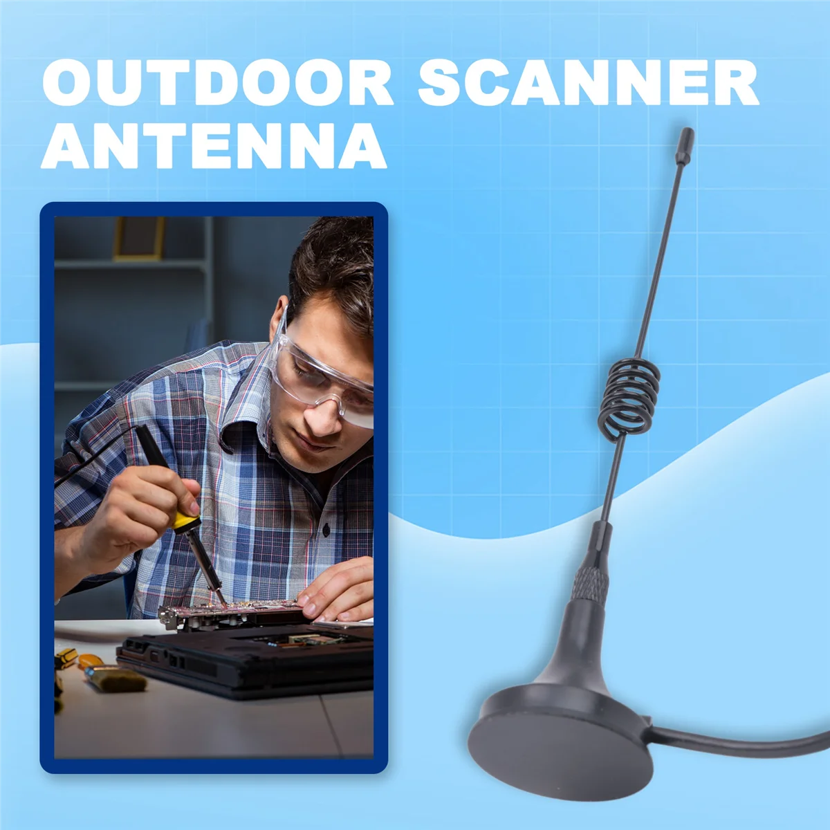 antenna Mini Magnet Base Wide-Band Scanner Receive Antenna for Bearcat Bnc