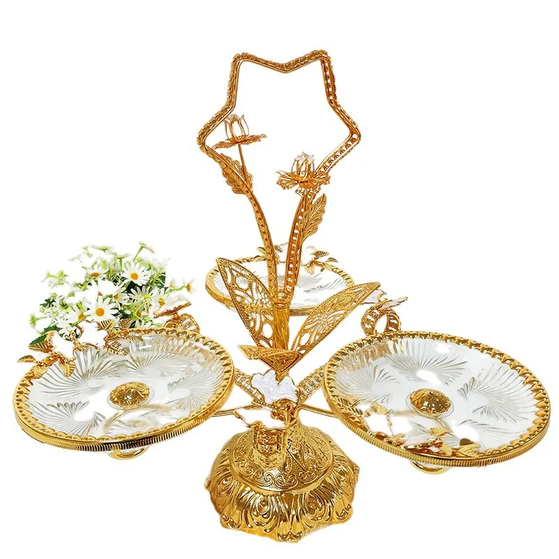 Butterfly ceramic tricycle fruit plate creative European fruit plate living room home creative ornament