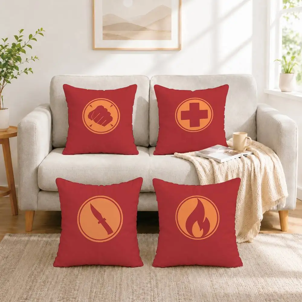 

G-Game T-Team Fortress 2 Square Double-Sided printed Pillow Case Bedroom Bedside Pillow Sofa Cushion Cover Gift