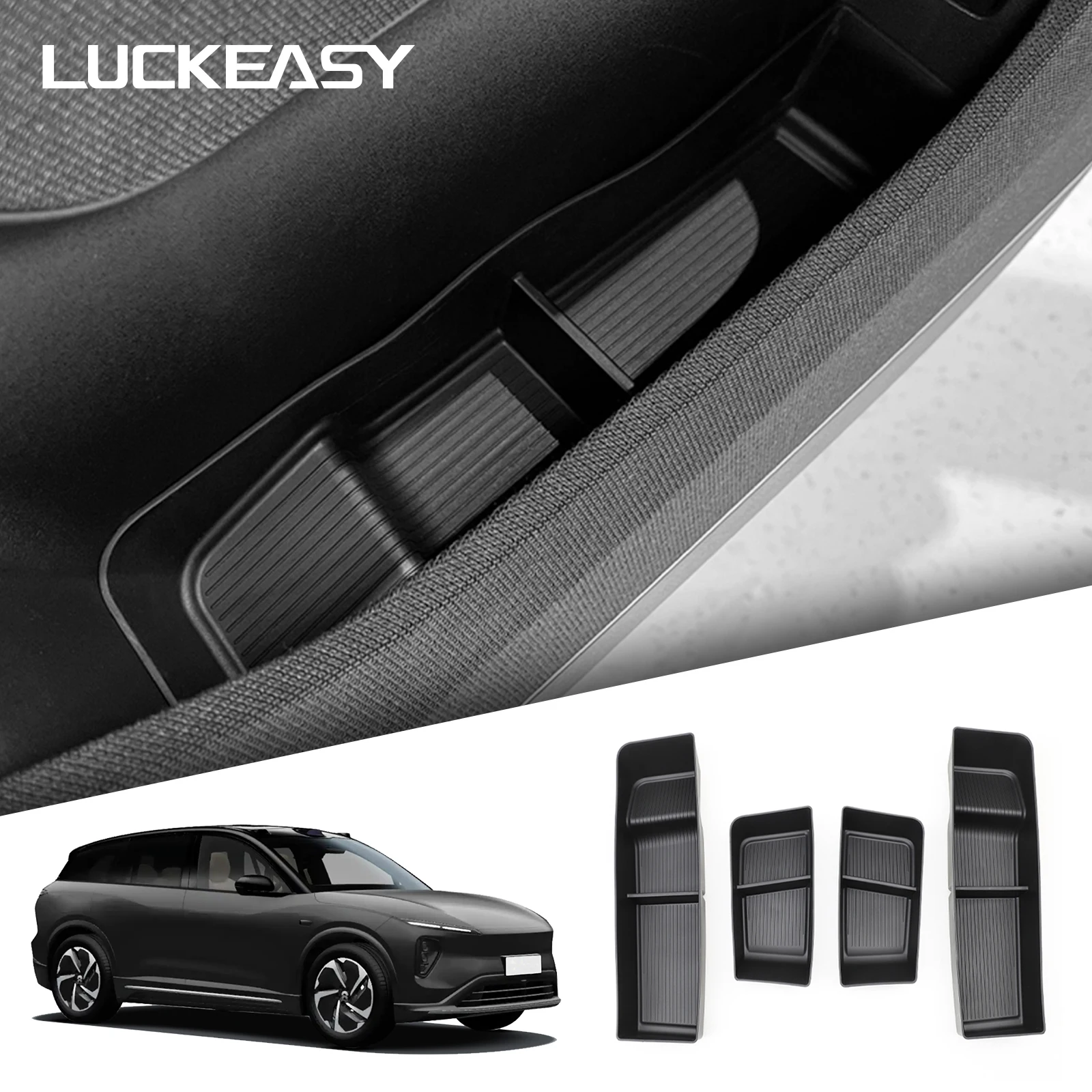 

for NIO EL6 ES6 2023 2024 Car Door Side Storage Box TPE Front And Rear Gate Slot Anti Dirty Storage Organizer Tray Accessories