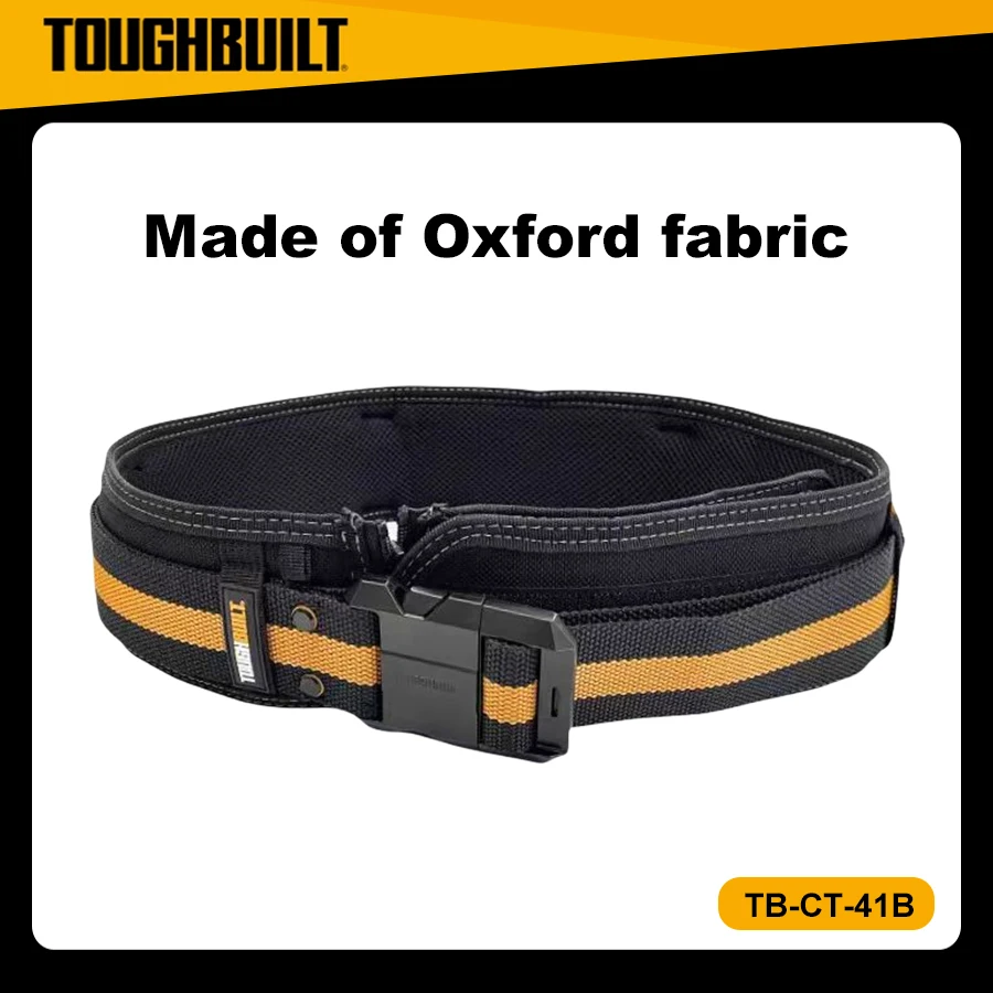 

TOUGHBUILT TB-CT-41B Universal Construction Quick-Hang Belt Protector Thickened and Widened Metal Buckle Construction Belt