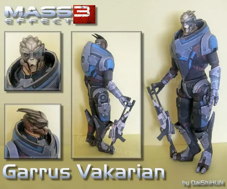 

3D бумажная модель Mass Effect Garrus Vakarian 3D