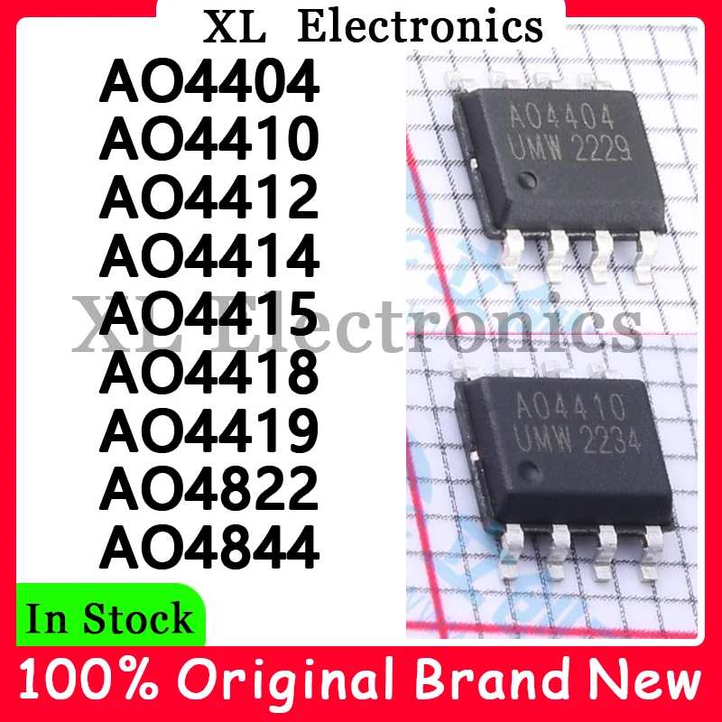 10 Pçs/lote AO4404 AO4410 AO4412 AO4414 AO4415 AO4418 AO4419 AO4822 AO4844 Novo Original