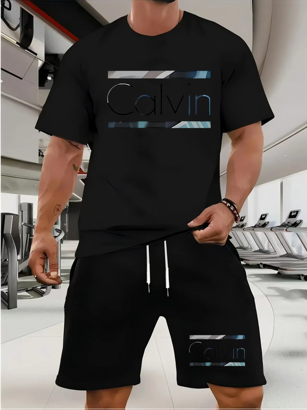 

Новый высококачественный мужской костюм 2025 имеет повседневную сочетание цветов и новый летний наряд кальвина.