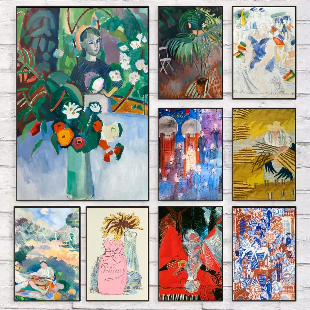 

R-Raoul Dufy Art Exhibition Poster Wall Art Sticky for Living Room Bedroom Office Hallway Bar Home Decor Gift Idea