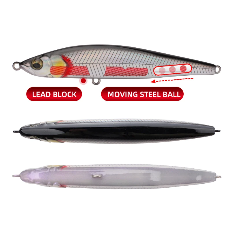 Le fish 75mm 85mm 95mm 105mm  Sinking Fishing Lure Weight Bass Tackle Carp Pesca Accessories Saltwater Fish Bait Isca Artificial