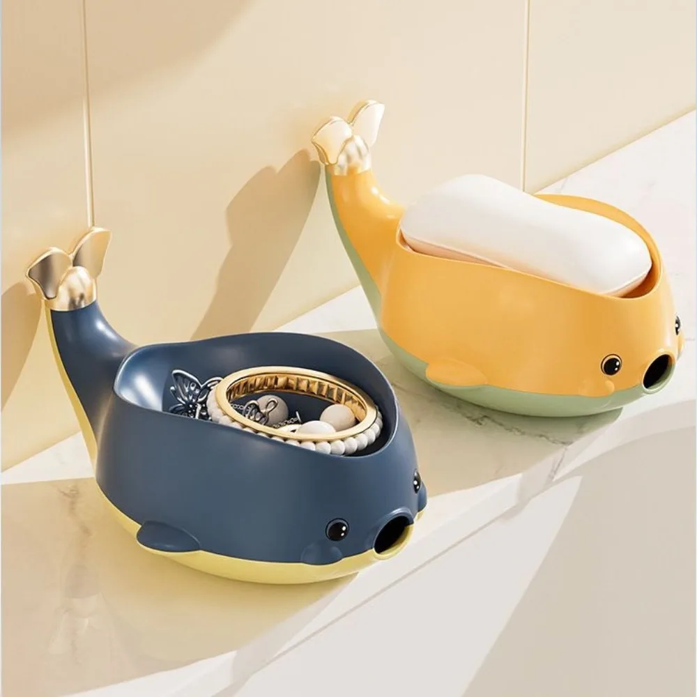 1pc Adorable Soap Dish - Self-Draining, Solid Tray for Kitchen and Bathroom