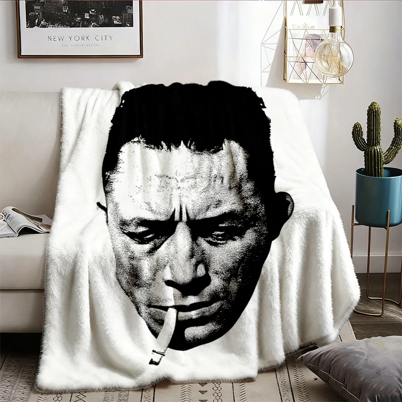 Albert Camus Portrait Cozy Blanket, Warm Blanket, Author, Writer, Stranger, Plague, Sartre, Kafka, Nietzsche, Dostoyevsk