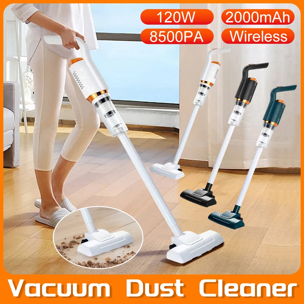 Wireless Handheld Vacuum Cleaner 120W High Power Cordless Handheld Vacuum Chargeable Auto Vacuum for Home Car Vacuum Cleaner