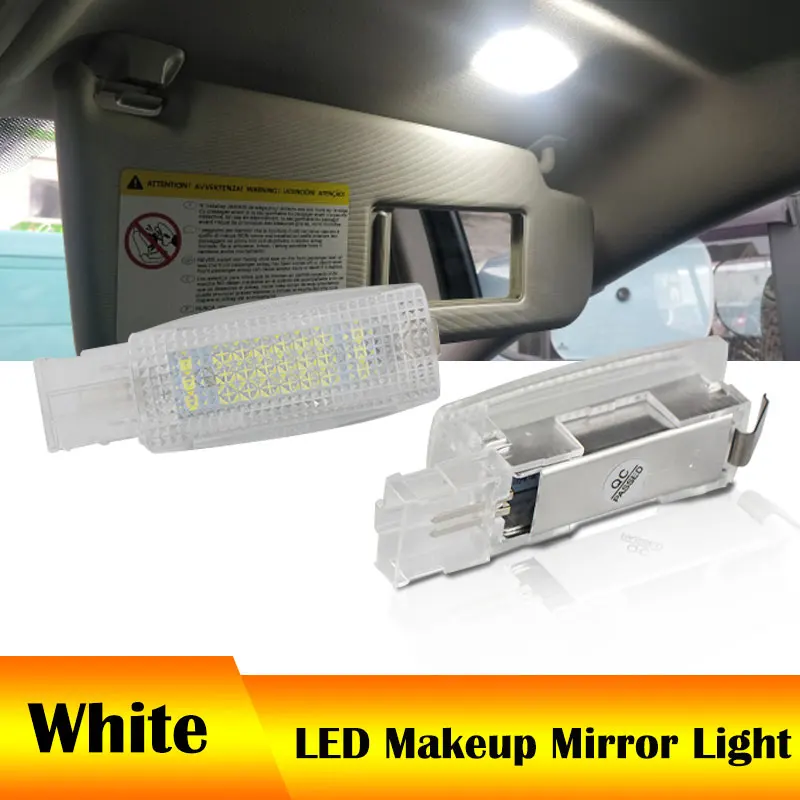 2Pcs OEM# 1K094710971N For VW Golf 4 5 6 7 Passat B5 B6 B7 Car LED Bulb Interior Sun Visor Vanity Mirror Lamps for Volkswagen