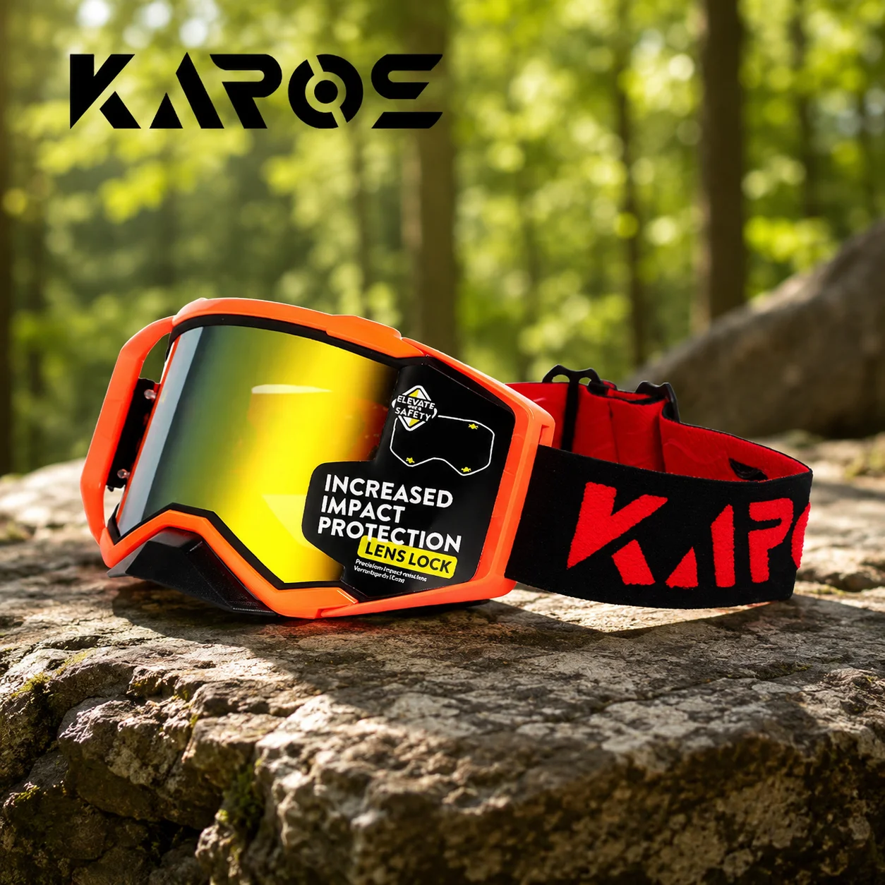 Karos UV400 Motorcycle Riding Goggles Men Off Road Motocross Helmet Glasses Dustproof Anti Fog for MTB Downhill Ski Cycling K339