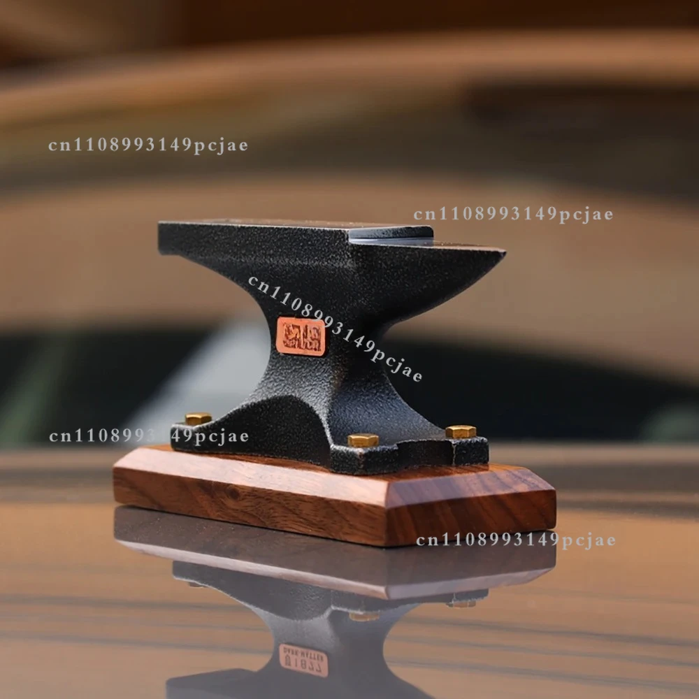 DIY Horn Anvil Alloy Steel Forming Work Surface Bench Tool Metal Beat Pad With Walnut Base for Gold and Silver Jewelry Making