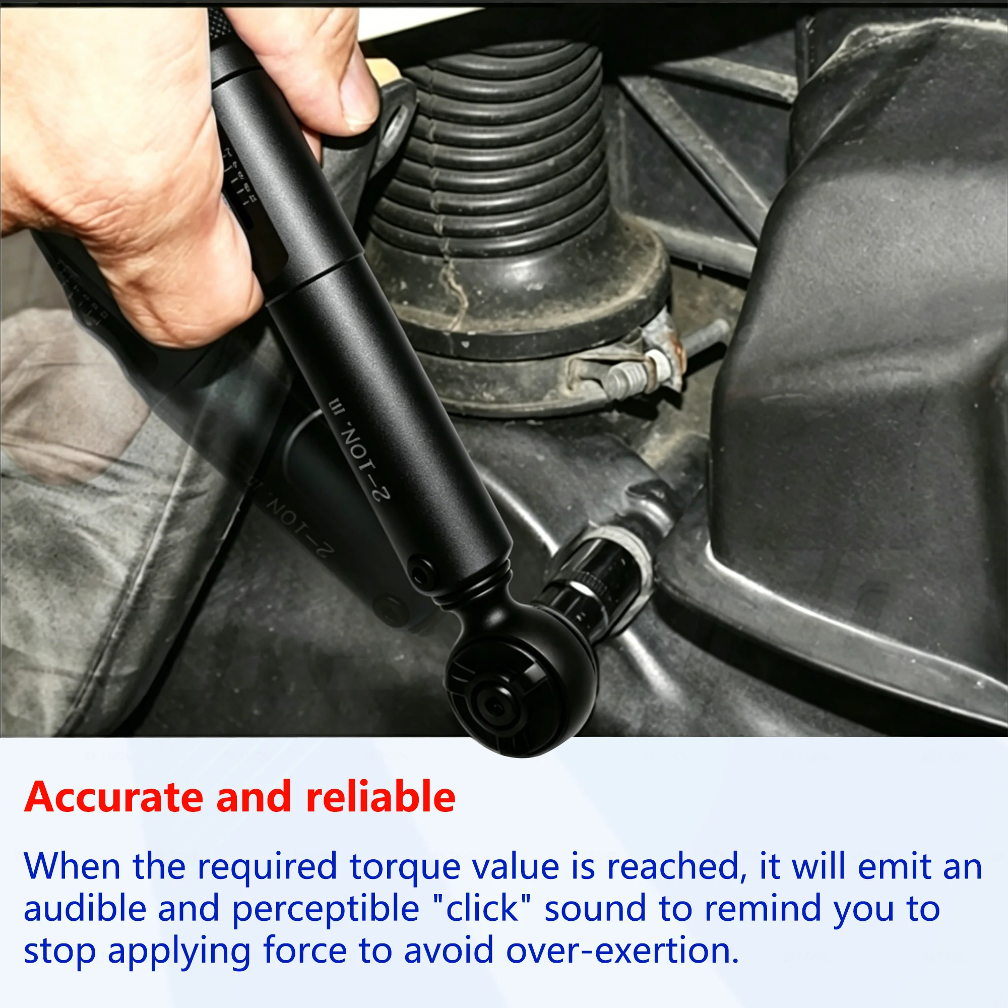 2-10 Nm Mini Preset Torque Wrench, Two-Way Adjustable Clamp Bicycle Repair Wrench, Hand Tool with Torque Indicator, Black - view 3