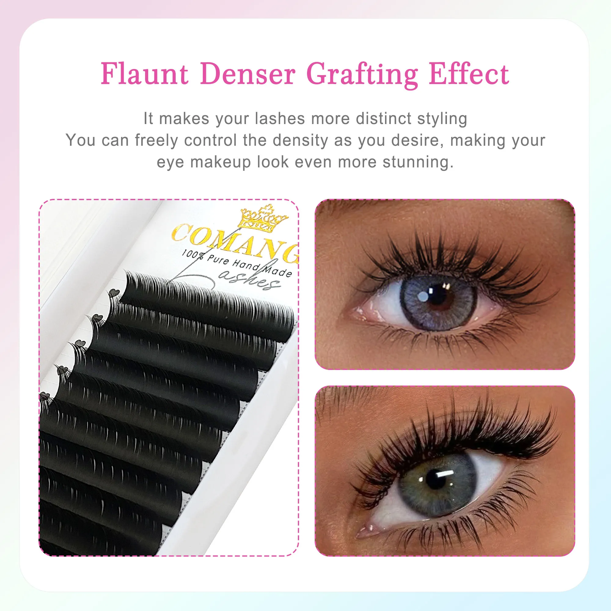 CoMango sivri kirpik uzatma bi - Eyelash Extension Natural Classic incelemesi ve fiyatı