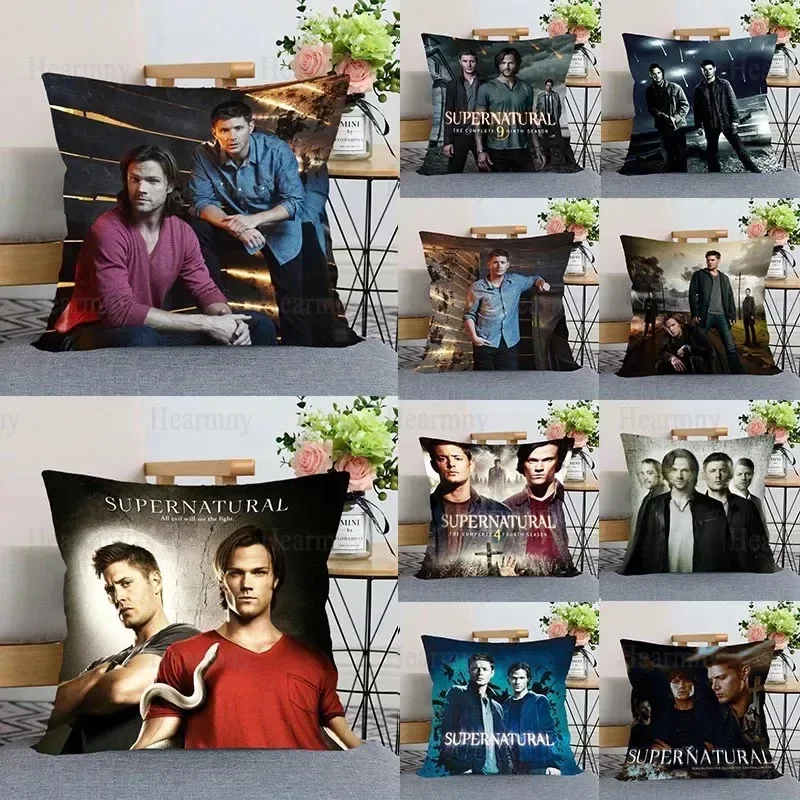 New Supernatural TV Pillowcase Bedroom Home Decorative Gift Pillow Cover Square Zipper Pillow Cases 45x45 Satin Soft