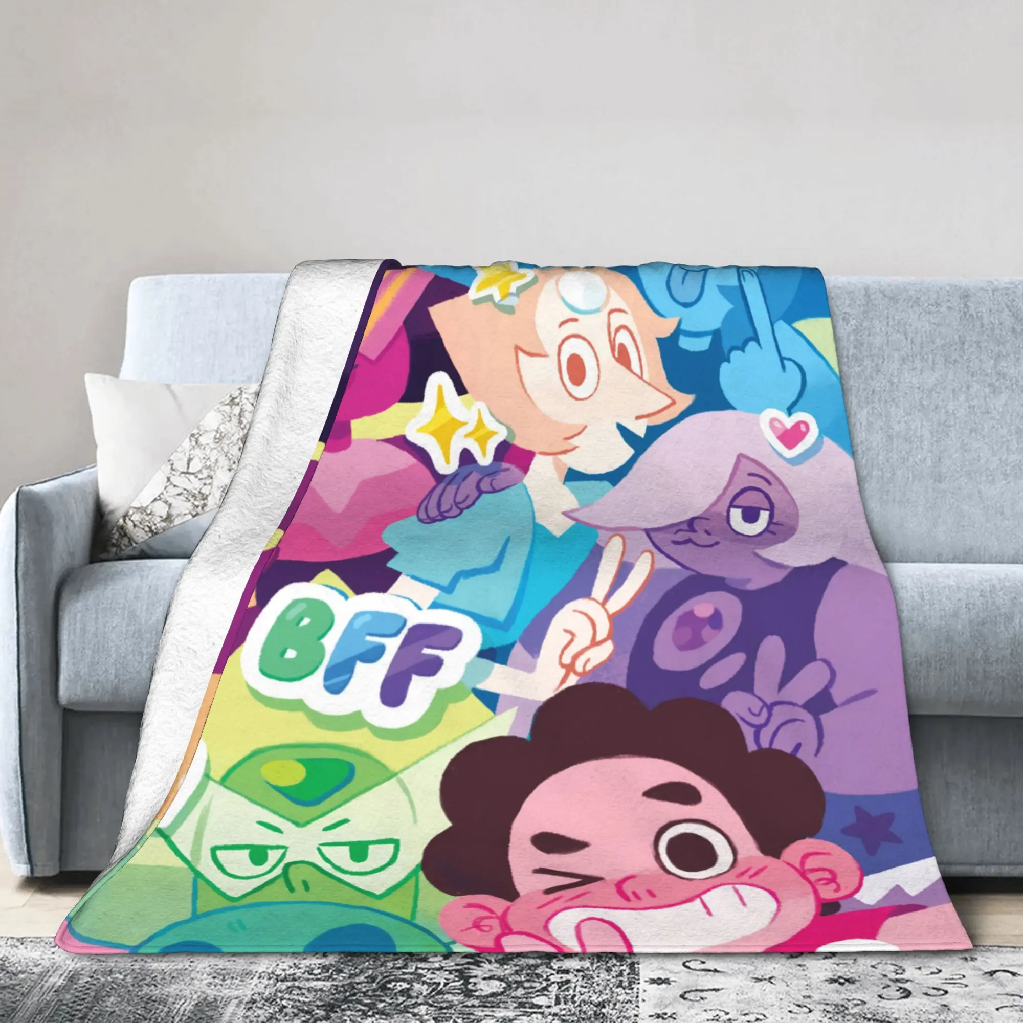 Anime Steven Universe  Blanket  Fleece Throw Blanket Bed Sofa Printed Soft Warm Bedsprea,
