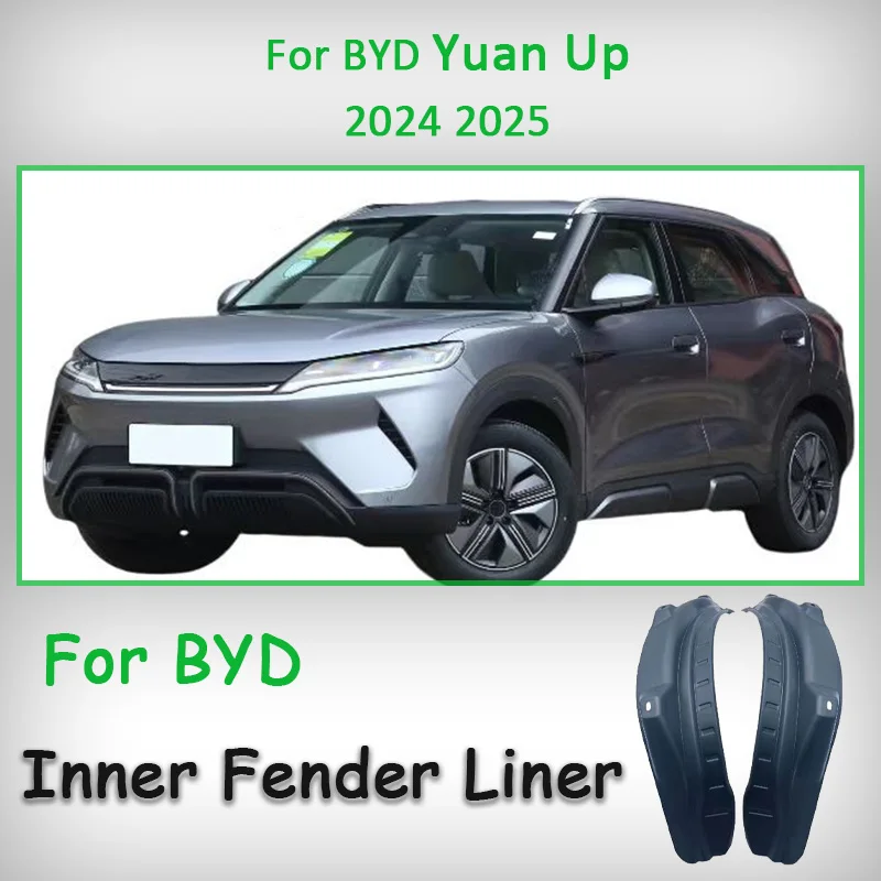 

Для BYD Yuan Up 2024 2025 автомобильная подкладка арки заднего колеса, подкладка брызговика, внутренняя подкладка крыла, антикоррозийный сменный комплект защиты