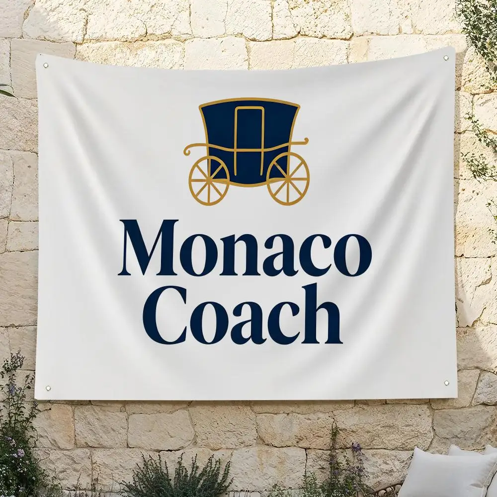 Flags Home Yard & Garden Decor Banner - Indoor Outdoor Wall Hanging Flag M-Monaco CoachS