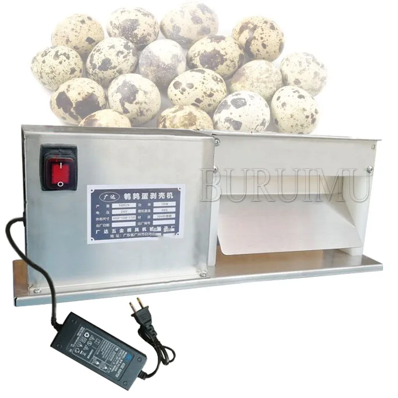 

Semi-Automatic Quail Egg Peeler Machine Electric Huller Sheller Machine Egg Shell Remove Tools