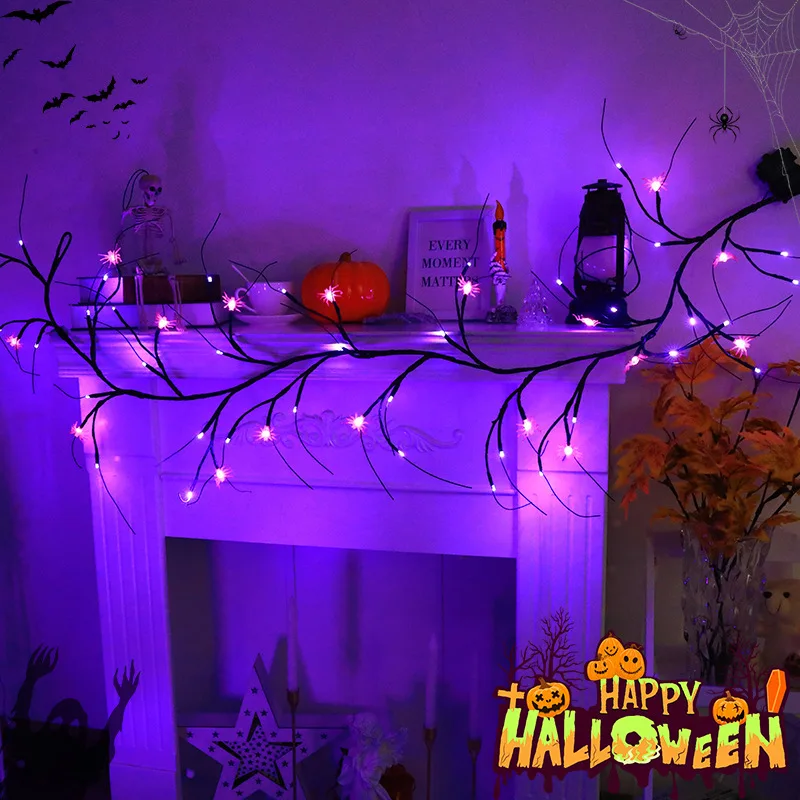 هالوين الخفافيش اليقطين العنكبوت مصباح كرمة الزخرفية ، ديكور الغرفة ، ترتيب الجدار الداخلي ، ترتيب المشهد