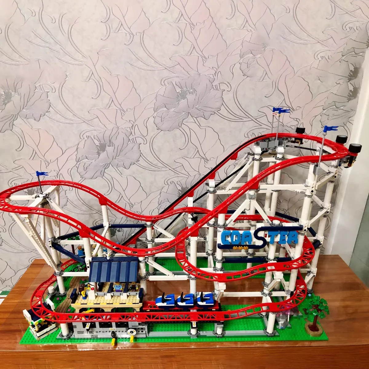 ชุดตัวต่อรถไฟเหาะขนาดใหญ่ GSF 4124 ชิ้น แบบจำลองสวนสนุก ตัวต่อแบบเข้ากันได้ ของเล่นเด็ก ของขวัญวันเกิด วันคริสต์มาส