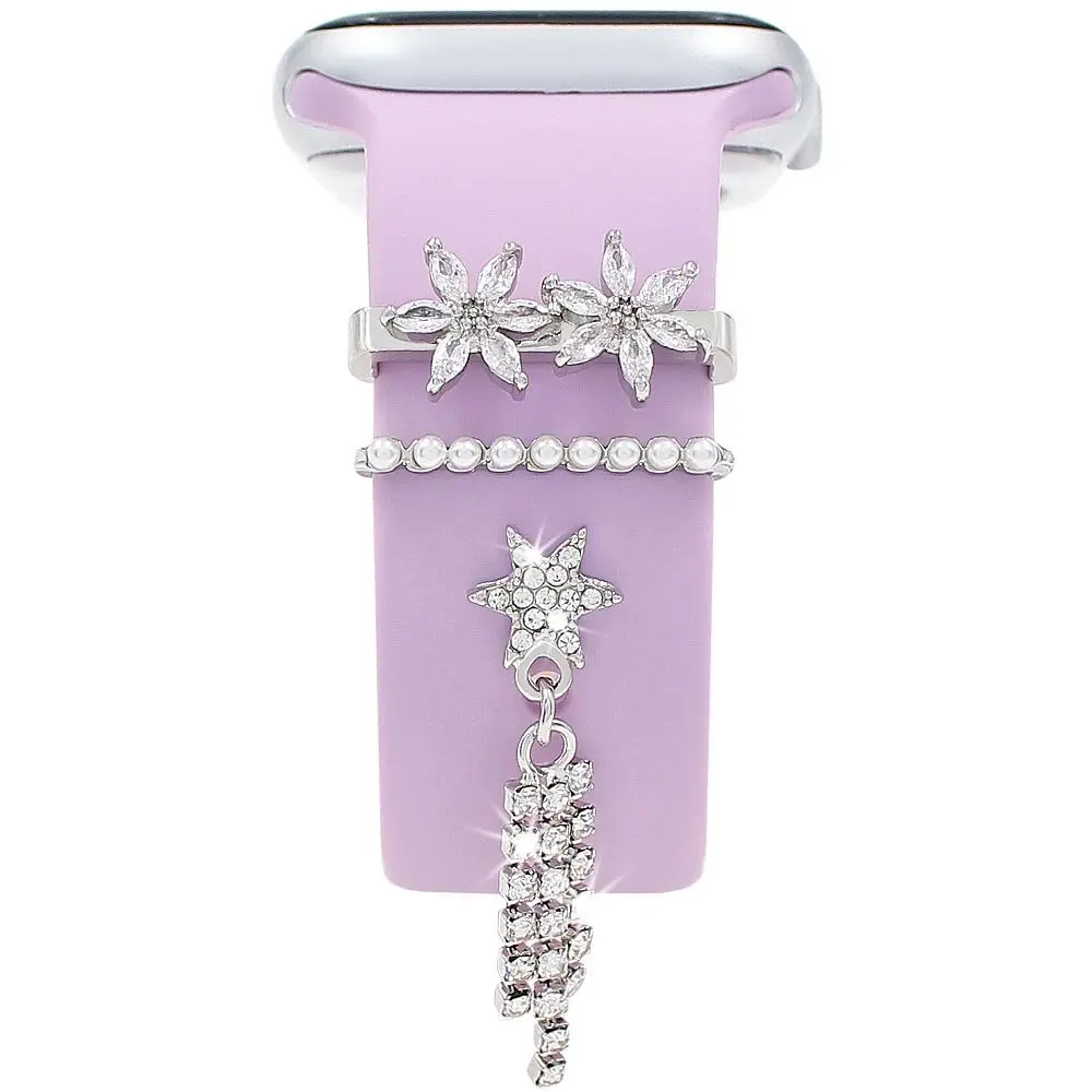 

Fashion Metal Watch Band Ornament Bracelet Brooch Decorative Ring Diamond Wristbelt Charms for iwatch Strap Accessories