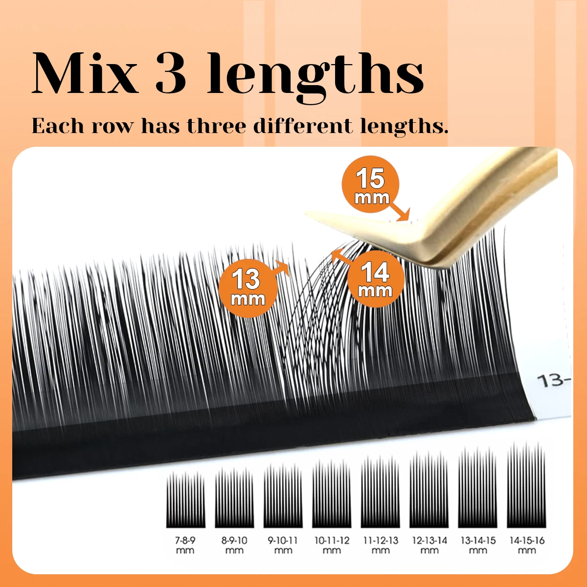 MASSCAKU 10 gevallen/partij Kasjmier Bloeiende Wimperverlenging 8-20mm Lengte Super Mat Zwart Premade Volume Fans Wimpers Makeup Tools