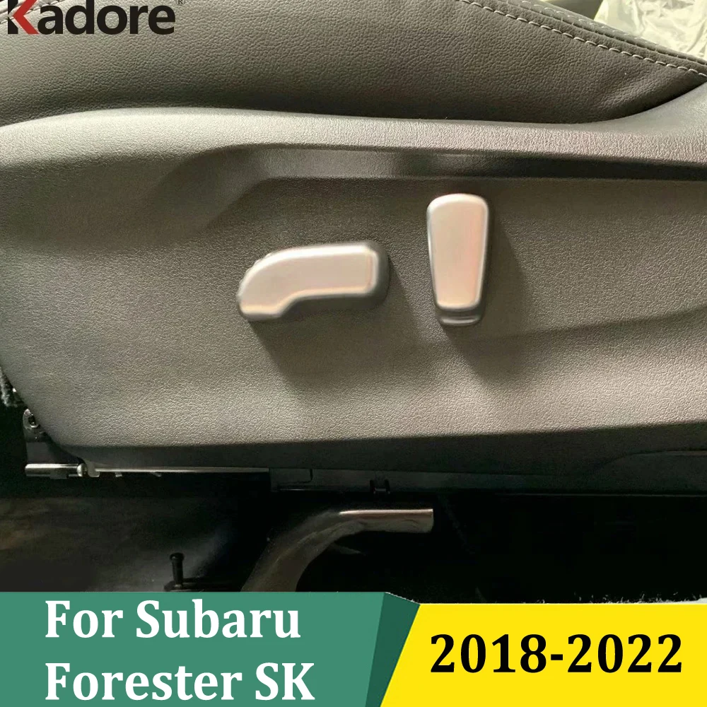 

Для Subaru Forester SK 2018 2019 2020 2021 2022, хромированная кнопка регулировки сиденья, крышка переключателя, отделка салона автомобиля, аксессуары для стайлинга