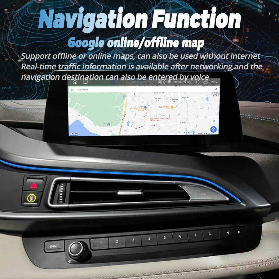 10.25Inch For BMW I8 I12 2013-2024 Android 14 Radio Car Multimedia Srceen Player Auto Headunit Car Stereo GPS Central Multimedia