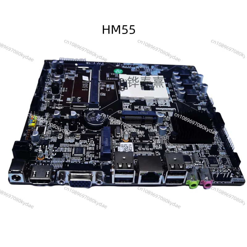 ITX Industrial Control Main Board HM55 Single Memory Slot DDR3 Mini Board PGA989 Generation CPU All-in-one Main Board