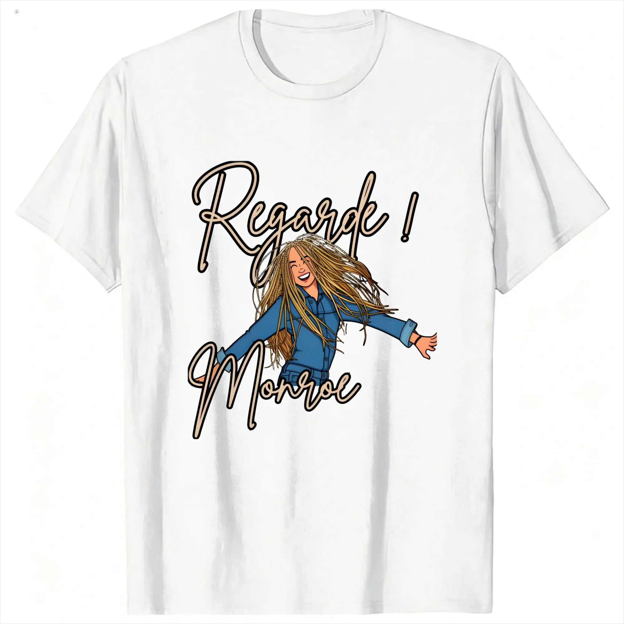 Monroe  Regarde Eurovisions 2026 T Shirt Man Streetwear Cotton T-Shirts Summer Round Neck Fashion Tees Hot Sale Oversize Clothes
