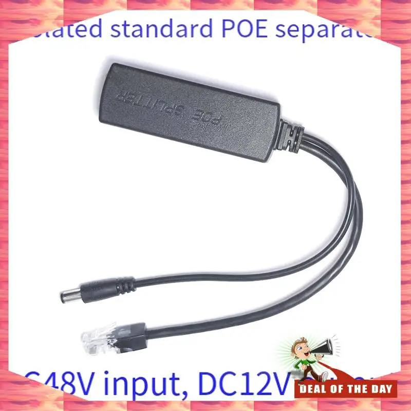 24-Hour Delivery Gigabit Mini Poe Splitter 10/100/1000Mbps POE Splitter DC Output 12V Power Over Ethernet IEEE 802.3Af For IP Ca