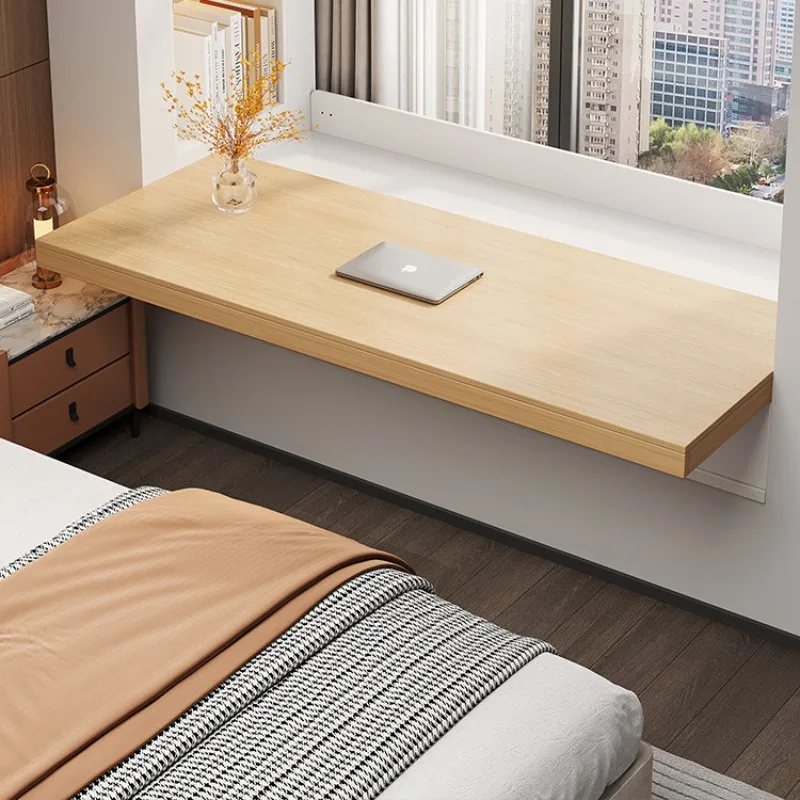 

Bay window desk Solid wood with drawers Bay window Retractable pull-out study desk transformation saves space